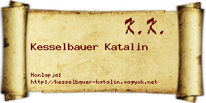 Kesselbauer Katalin névjegykártya
